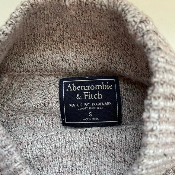 Abercrombie & Fitch Light Pink Marled Mock Neck Pullover Sweater Small Women’s - Picture 8 of 10